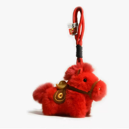 Cozy Holiday Pony Plush Charm