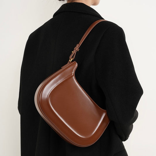 Vintage-Umhängetasche aus echtem Leder für Damen