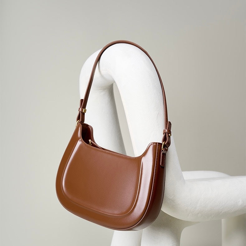 Vintage-Umhängetasche aus echtem Leder für Damen