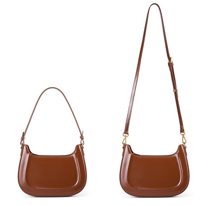 Vintage-Umhängetasche aus echtem Leder für Damen