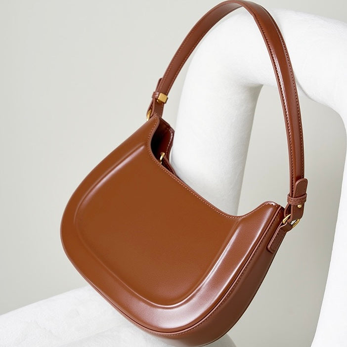 Vintage-Umhängetasche aus echtem Leder für Damen