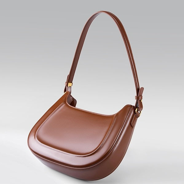 Vintage-Umhängetasche aus echtem Leder für Damen