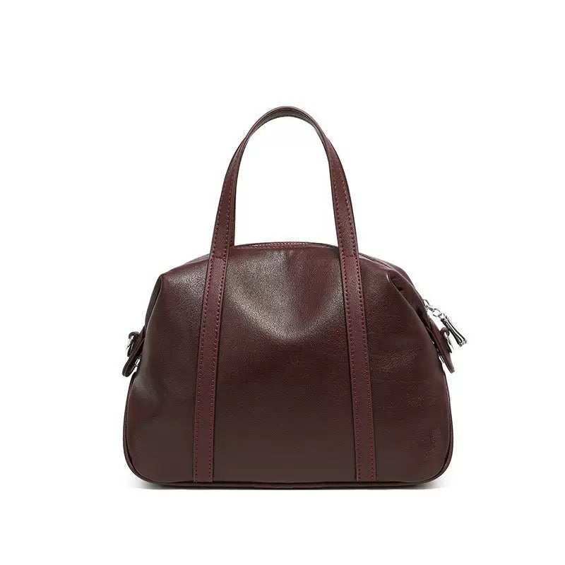 Boston Pillow Bag aus echtem Leder für Damen
