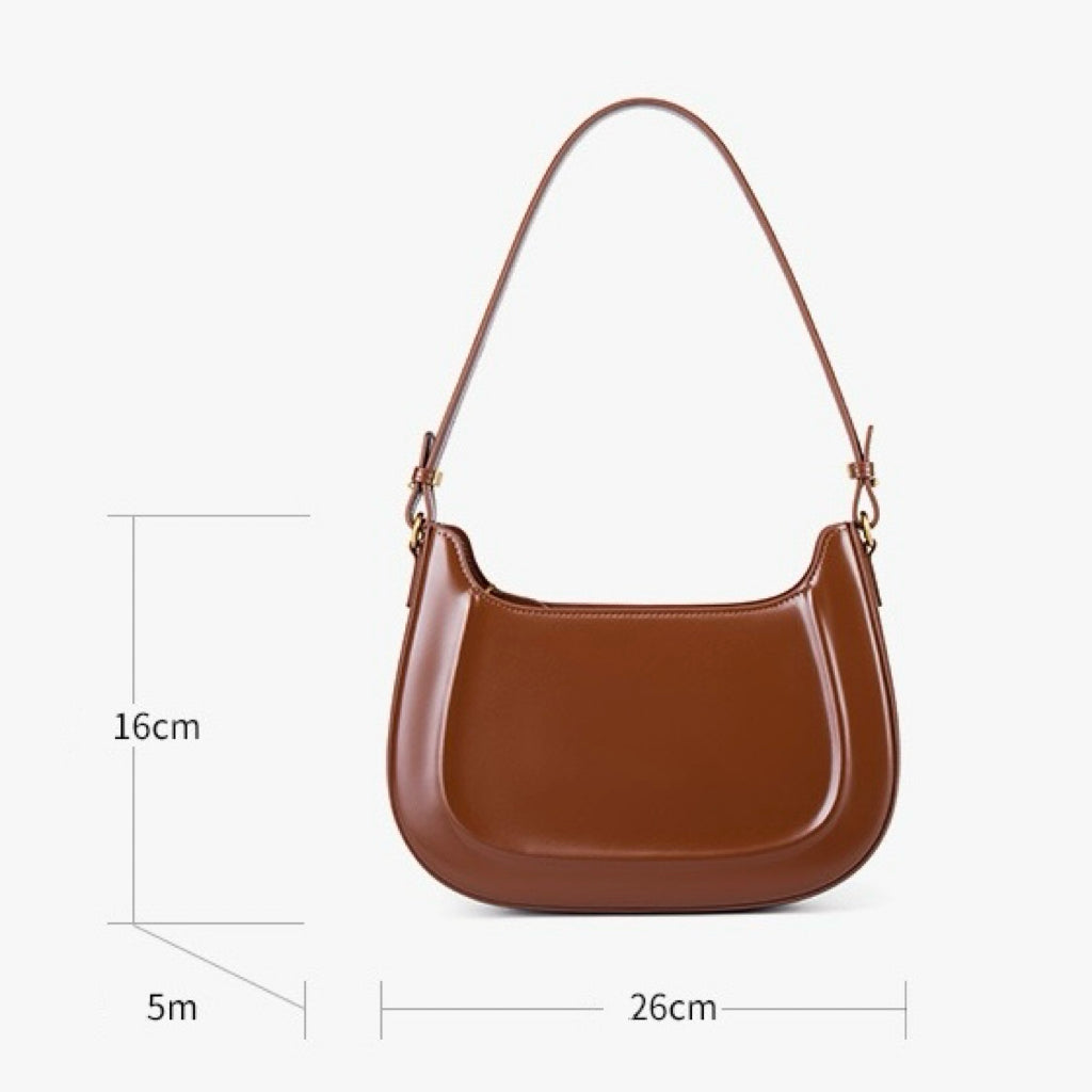 Vintage-Umhängetasche aus echtem Leder für Damen
