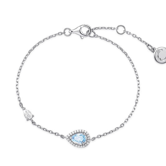 Rantai Leher Rama-rama Biru Impian Bercahaya