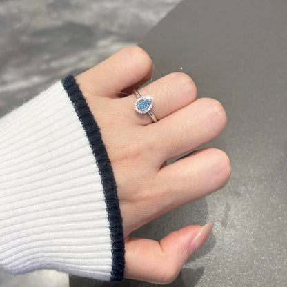 قلادة دمعة حورية البحر الزرقاء المحيطية