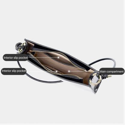 Luxuriöse Baguette-Unterarmtasche aus echtem Leder für Damen