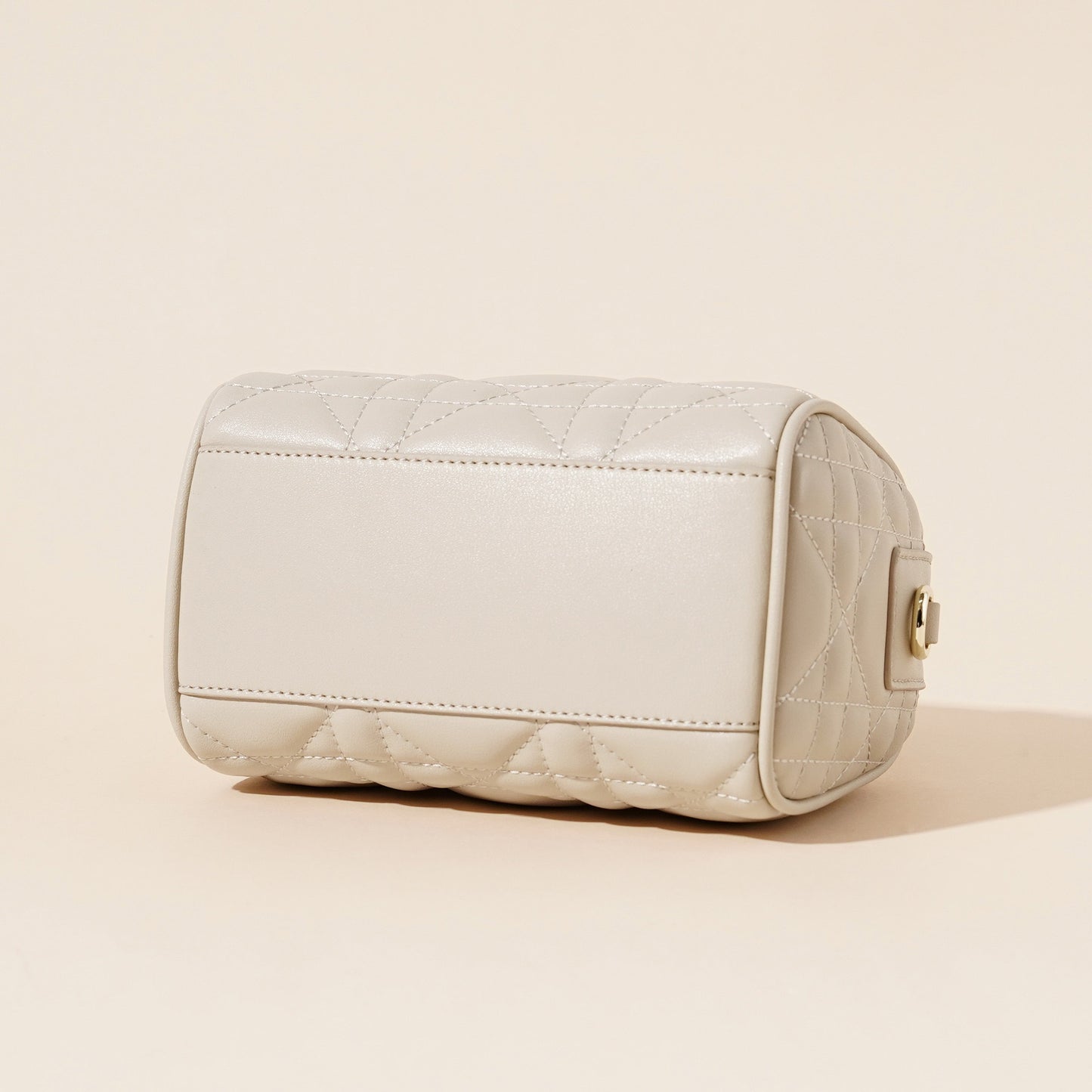 Damen-Boston-Clutch aus echtem Leder, gesteppt