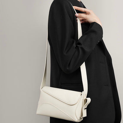 Women's Luxe Grained Leather Asymmetric Crossbody Bag