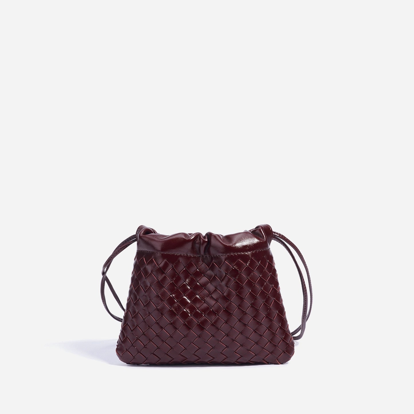 Women's Genuine Leather Sheepskin Woven Exquisite Ladies Crossbody Bag