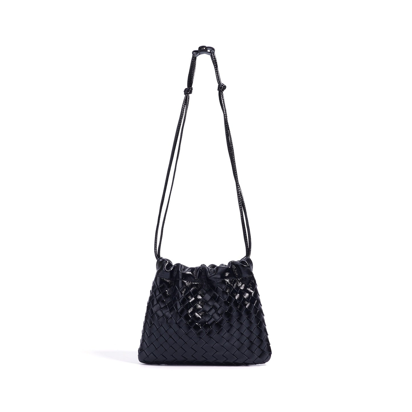 Women's Genuine Leather Sheepskin Woven Exquisite Ladies Crossbody Bag