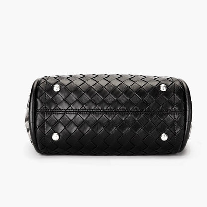 Premium Leather Woven Large Capacity Versatile Tote Crossbody Basket Bag