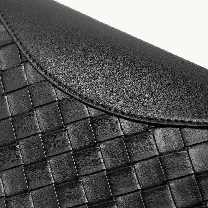 Bolso tejido de cuero genuino Aura para mujer