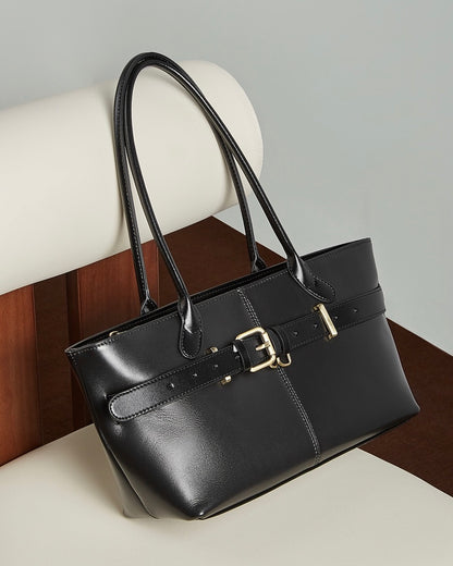 Bolso Tote con Cinturón de Cuero Genuino Ash Etéreo para Mujer