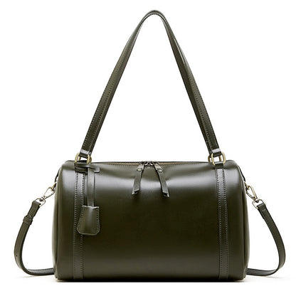 Bolso bandolera de cuero color castaño para mujer