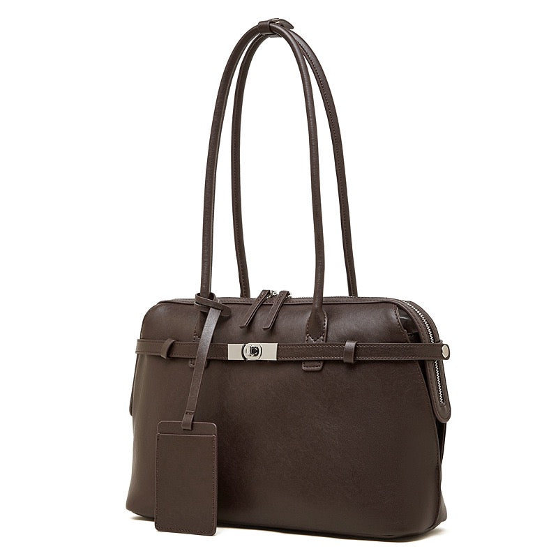 Bolso Tote Estructurado de Cuero Genuino Eclipse para Mujer