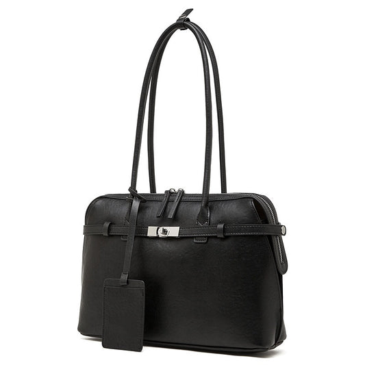 Bolso Tote Estructurado de Cuero Genuino Eclipse para Mujer