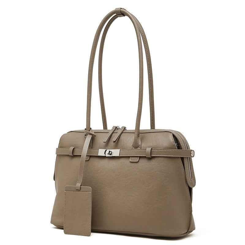 Bolso Tote Estructurado de Cuero Genuino Eclipse para Mujer