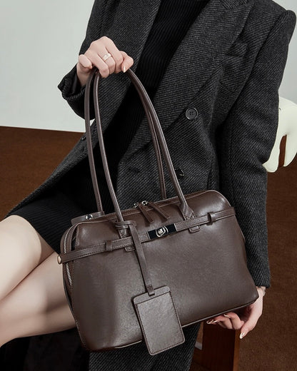 Bolso Tote Estructurado de Cuero Genuino Eclipse para Mujer