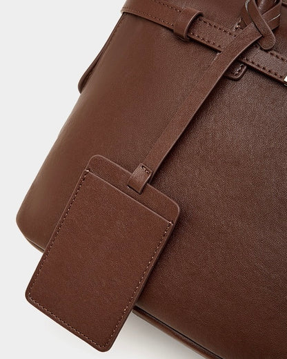 Bolso Tote Estructurado de Cuero Genuino Eclipse para Mujer