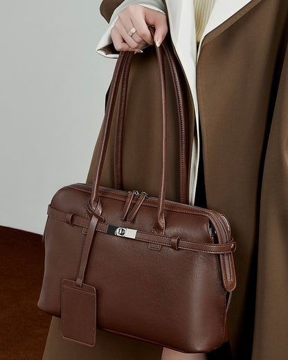 Bolso Tote Estructurado de Cuero Genuino Eclipse para Mujer