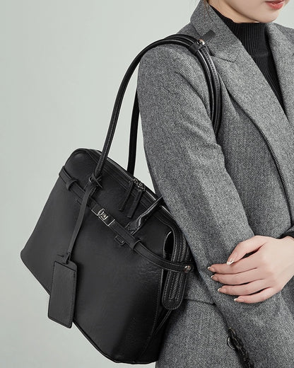 Bolso Tote Estructurado de Cuero Genuino Eclipse para Mujer