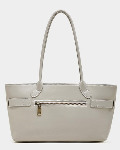 Bolso Tote con Cinturón de Cuero Genuino Ash Etéreo para Mujer