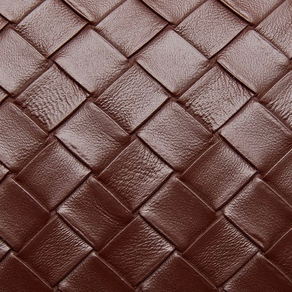 Bolso Tote de Cuero Trenzado con Hebilla para Mujer Noir