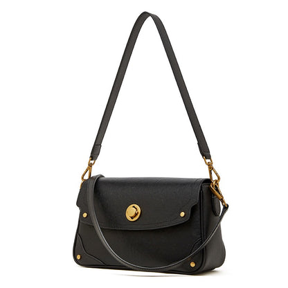 Bolso bandolera cruzado para mujer Eclipse Ash de cuero genuino con hebilla