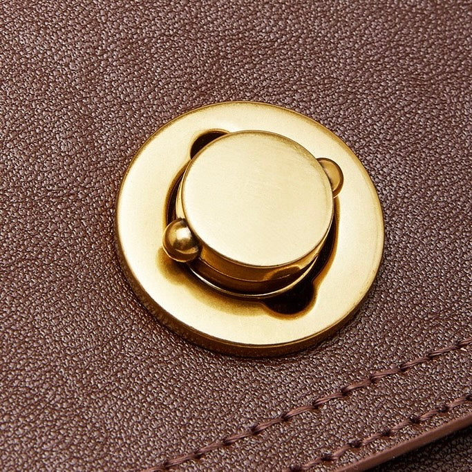 Bolso bandolera cruzado para mujer Eclipse Ash de cuero genuino con hebilla