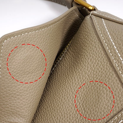 Geometrische Umhängetasche aus echtem Leder für Damen