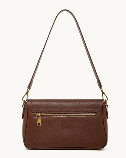 Bolso bandolera cruzado para mujer Eclipse Ash de cuero genuino con hebilla