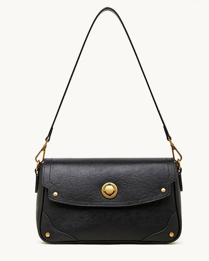 Bolso bandolera cruzado para mujer Eclipse Ash de cuero genuino con hebilla