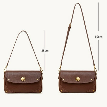 Bolso bandolera cruzado para mujer Eclipse Ash de cuero genuino con hebilla