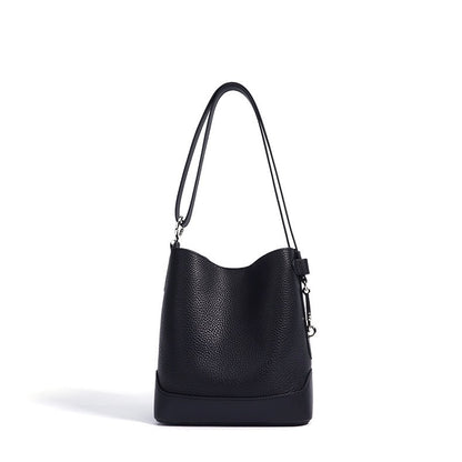 Damen Umhängetasche aus echtem Leder mit Lychee-Grain-Muster