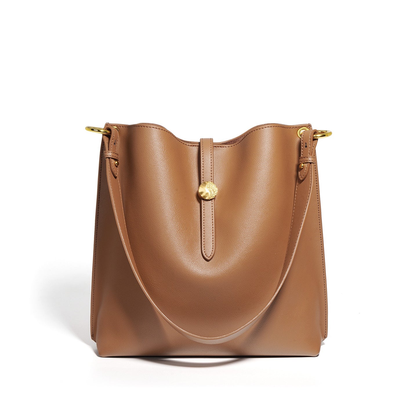 Damen-Eimertasche aus echtem Leder für den Pendler