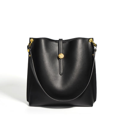 Damen-Eimertasche aus echtem Leder für den Pendler