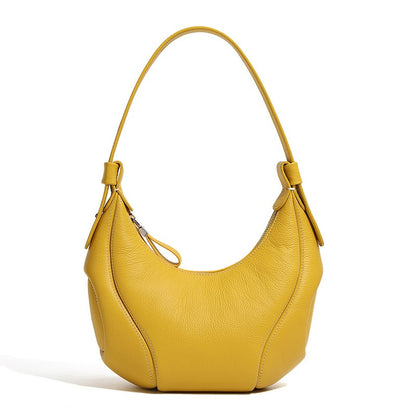 Damen Echtleder Niche Crescent Vintage Schulter-Umhängetasche