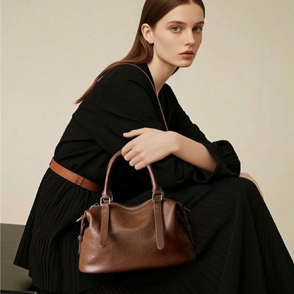 Top-Grain-Leder Vintage Fashion Kissen Handtasche Umhängetasche