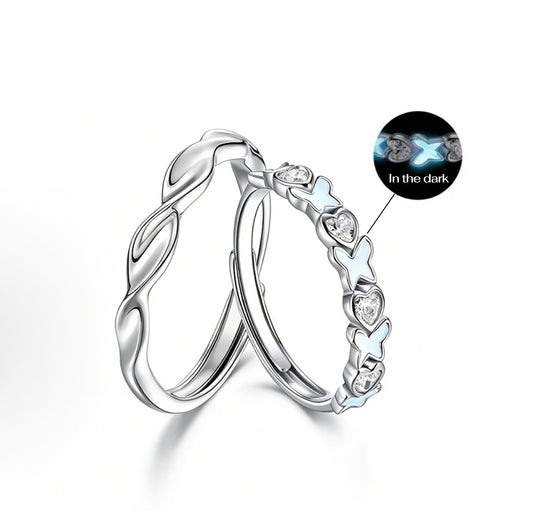 Stellar Dream Garden Butterfly Couple Rings (2 rings included)