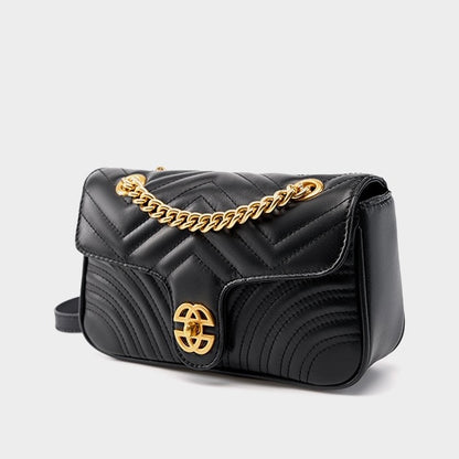 Umhängetasche Love Diamond Chain aus echtem Leder für Damen 