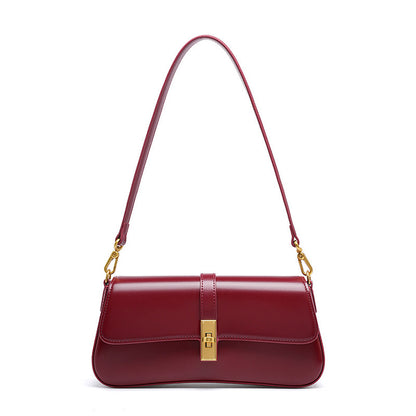 Women’s Genuine Leather Vintage Crossbody Shoulder Baguette Bag