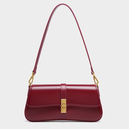 Women’s Genuine Leather Vintage Crossbody Shoulder Baguette Bag