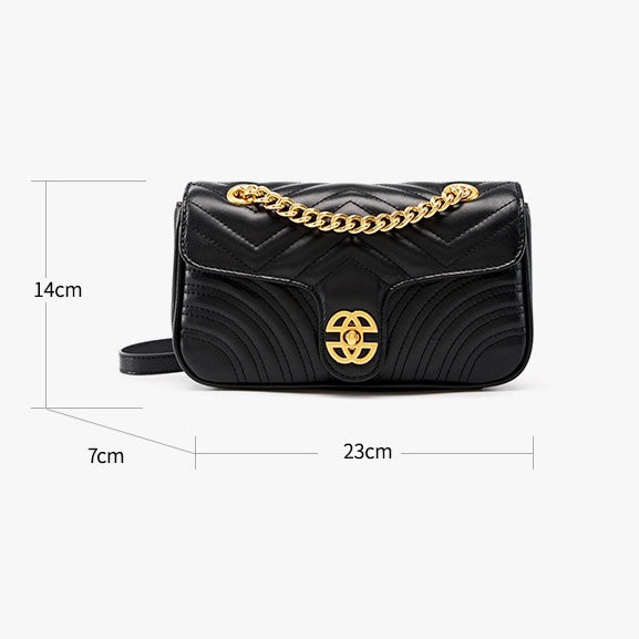 Umhängetasche Love Diamond Chain aus echtem Leder für Damen 
