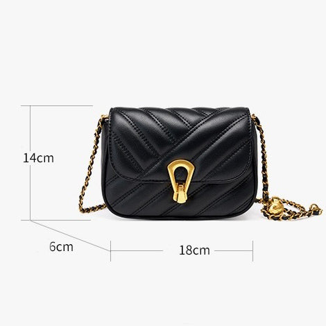 Damen-Umhängetasche aus echtem Leder mit Kette – 2025 Summer Luxe Edition 