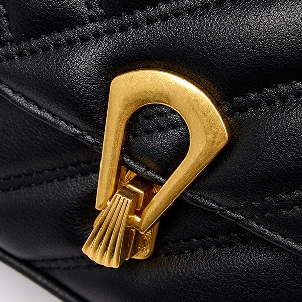 Damen-Umhängetasche aus echtem Leder mit Kette – 2025 Summer Luxe Edition 