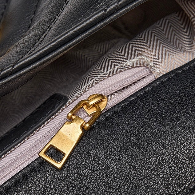 Damen-Umhängetasche aus echtem Leder mit Kette – 2025 Summer Luxe Edition 