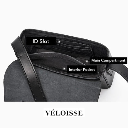 Women’s Genuine Leather Woven Box Crossbody Shoulder Bag in Minimalist Style