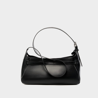 Women' Waxed Calfskin Vintage Crossbody Baguette Bag