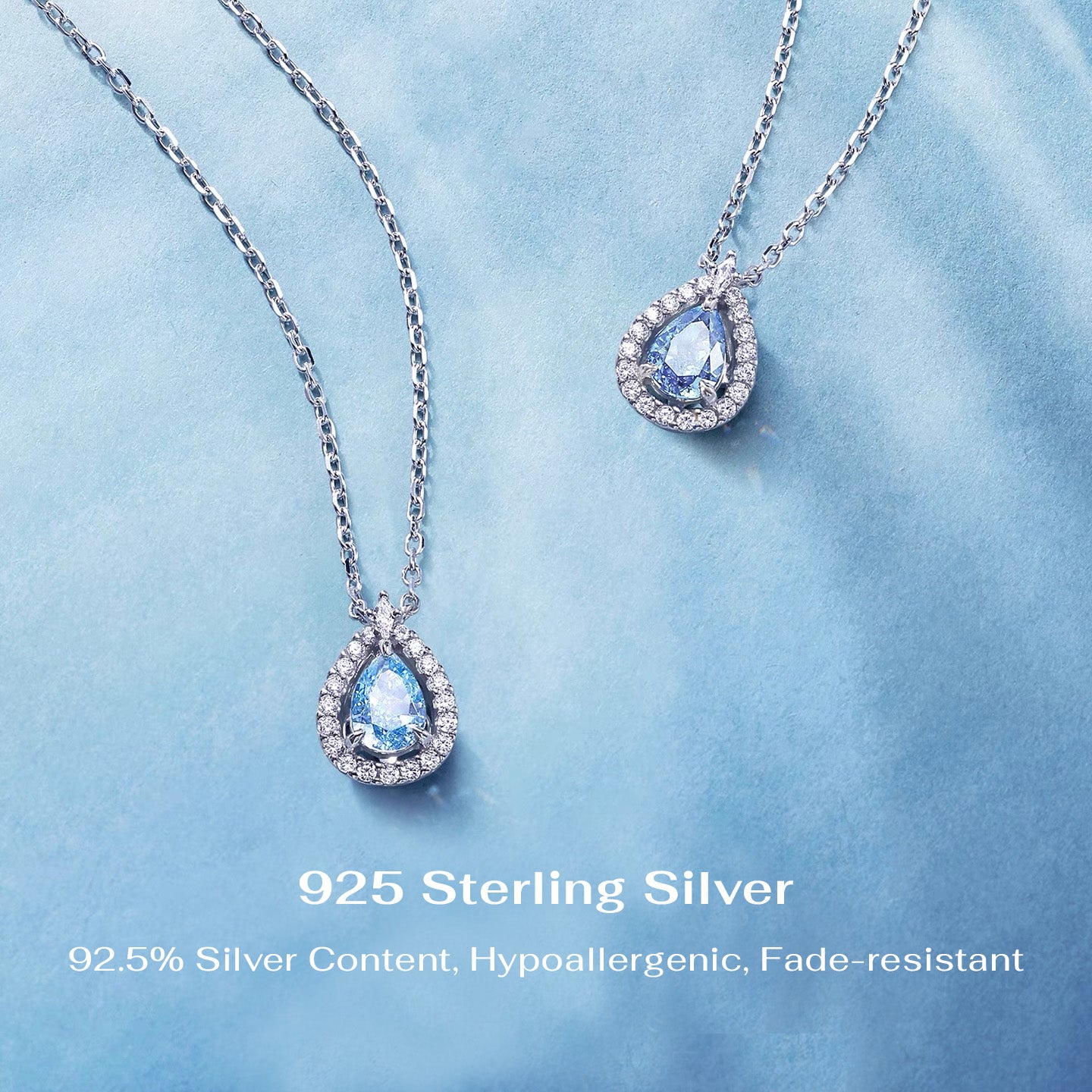 Ocean Blue Mermaid Tear Necklace